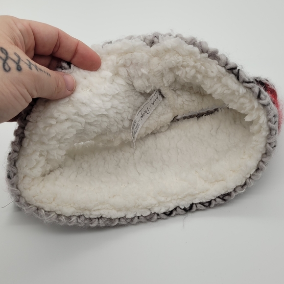 CHARLIE PAIGE | buffalo plaid knit plush sherpa winter headband - Picture 3 of 5